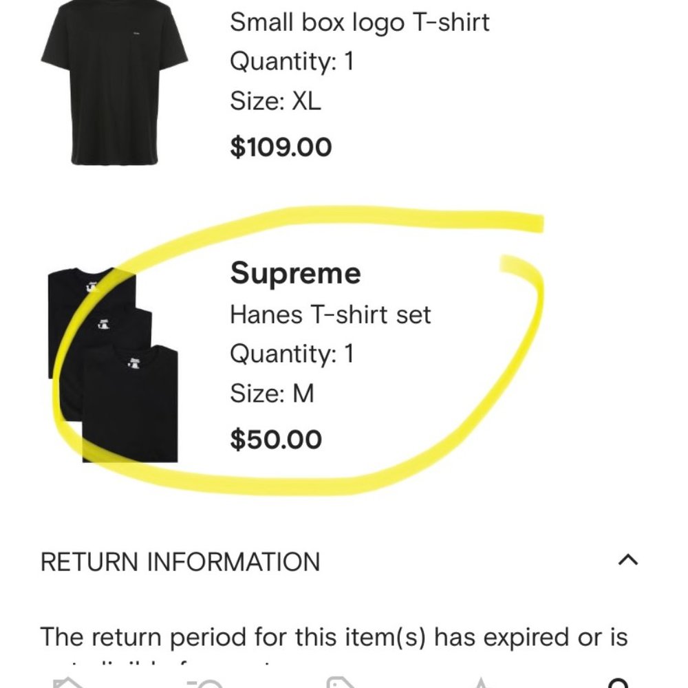 Supreme Hanes T-shirt Set